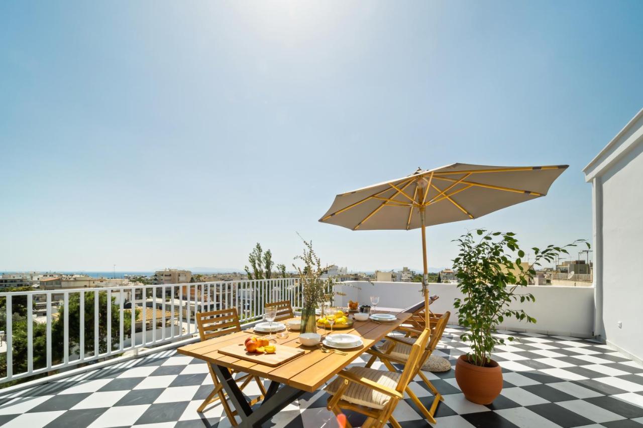 Luxurious Apartment With Big Sea View Terrace - Central Location Atene Esterno foto