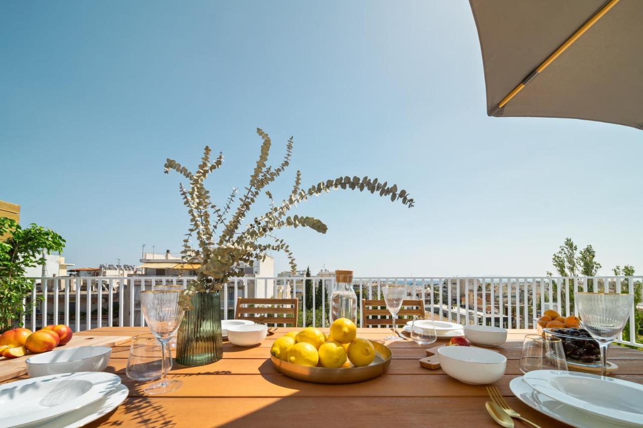 Luxurious Apartment With Big Sea View Terrace - Central Location Atene Esterno foto