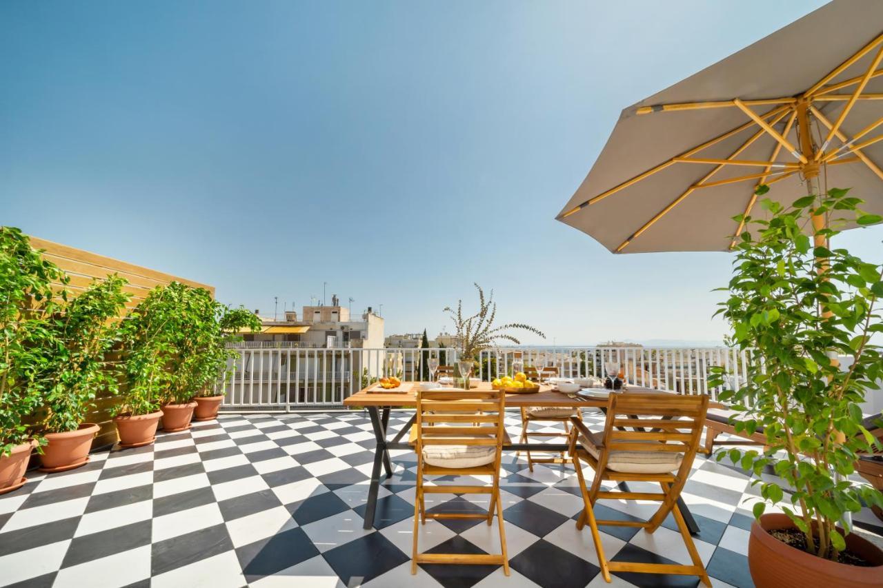 Luxurious Apartment With Big Sea View Terrace - Central Location Atene Esterno foto